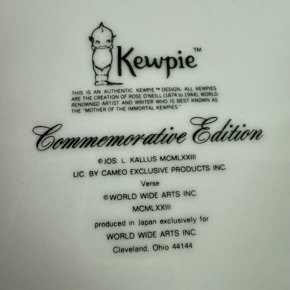 Kewpie VTG 1973 Christmas "Let Joy Be Everywhere You Are" Commemorative Plate - Picture 5 of 8